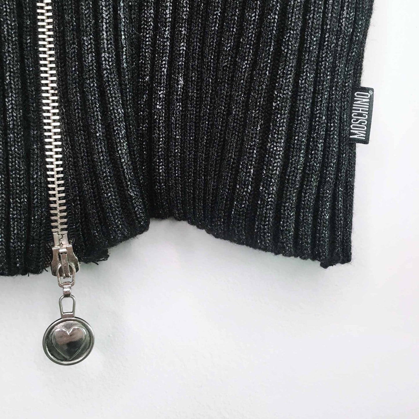 Vintage Moschino ribbed wool cardigan sweater - size Small