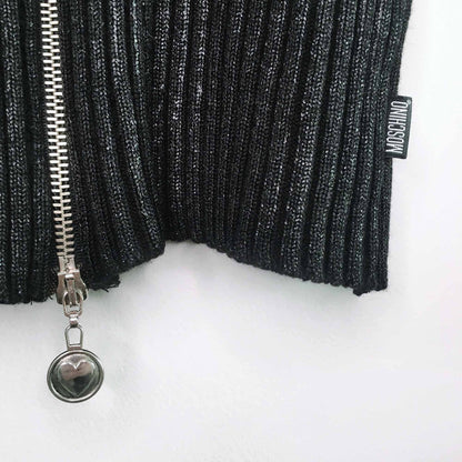 Vintage Moschino ribbed wool cardigan sweater - size Small