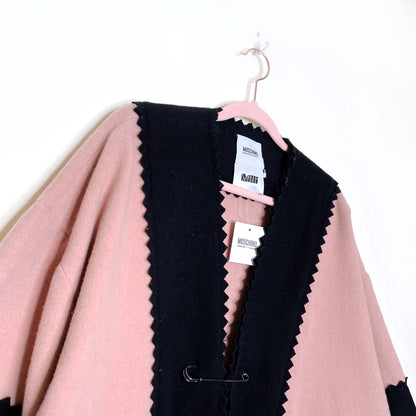 nwt moschino cheap and chic wool cape - size 10