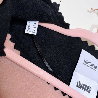 nwt moschino cheap and chic wool cape - size 10