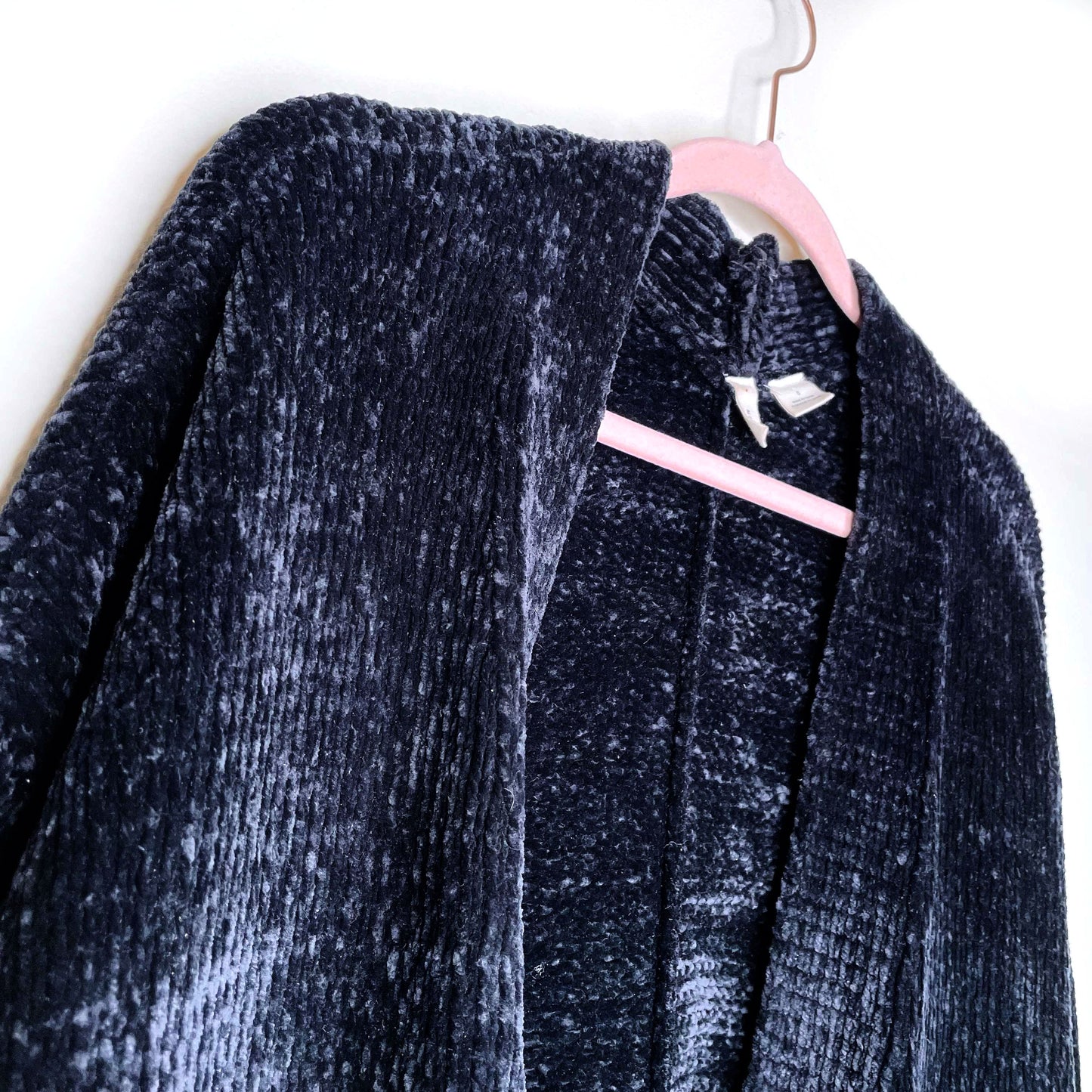 moth black oversized chenille open cardigan - size small