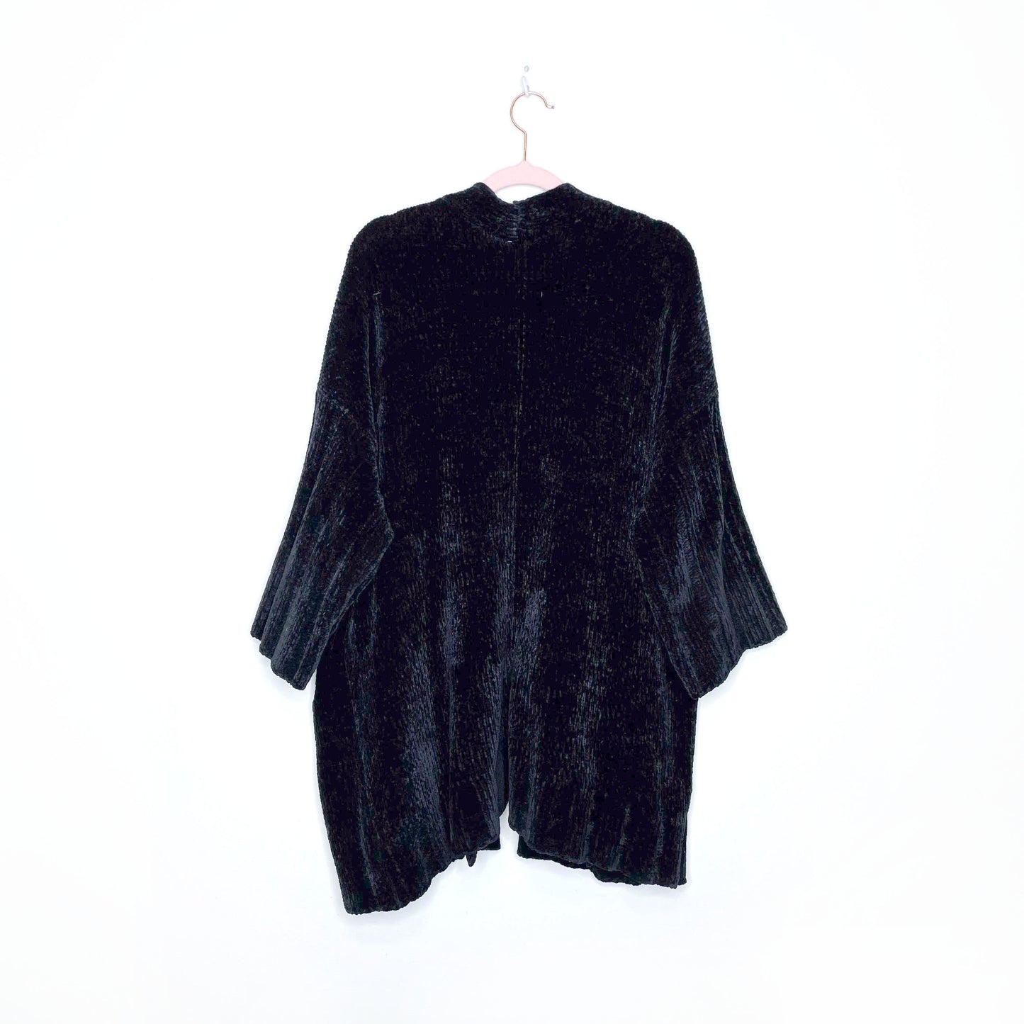 moth black oversized chenille open cardigan - size small