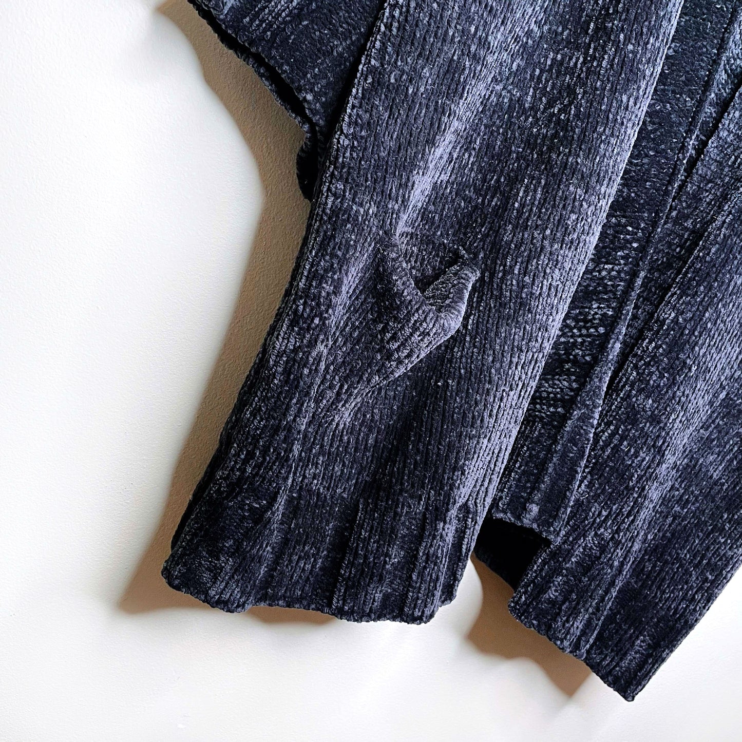 moth black oversized chenille open cardigan - size small