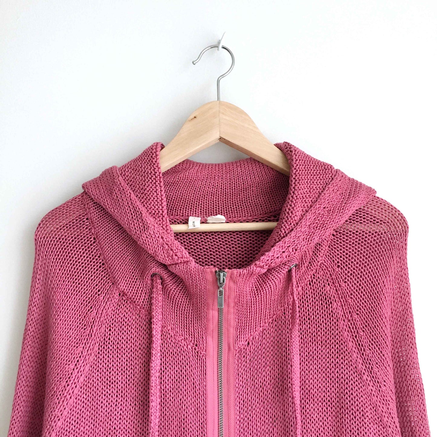 Anthropologie Moth linen zip pom pom hoodie - size Large