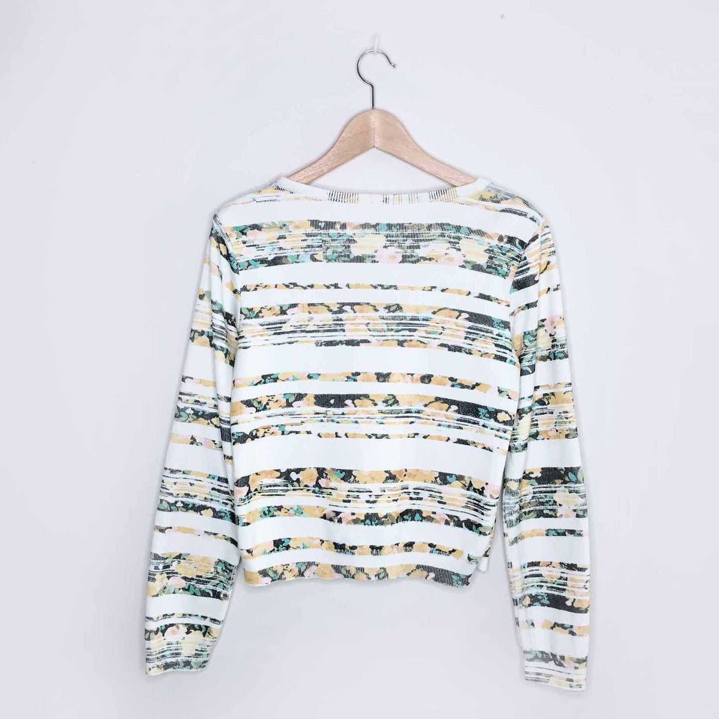 Moth Array zip floral stripe cardigan - size Medium