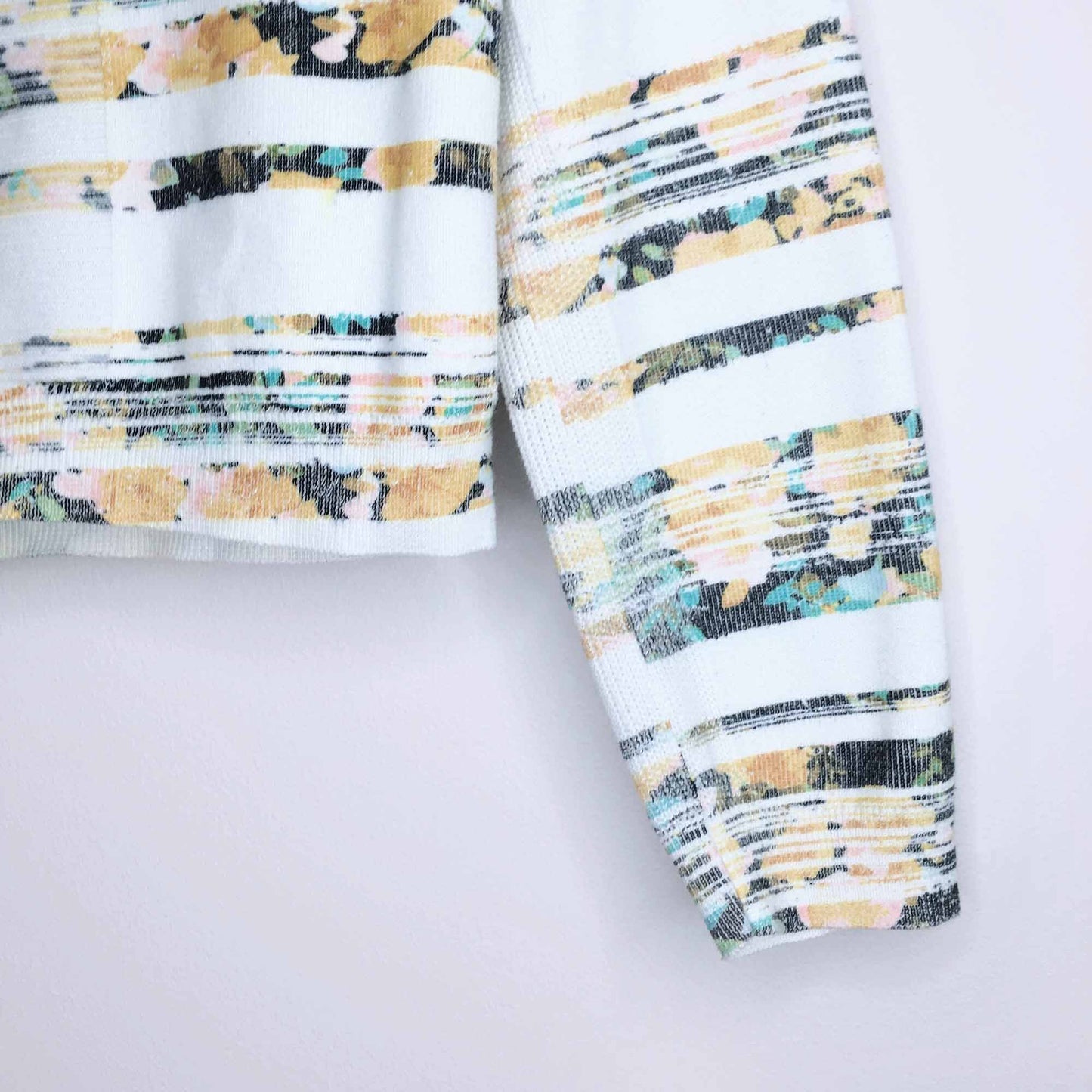 Moth Array zip floral stripe cardigan - size Medium