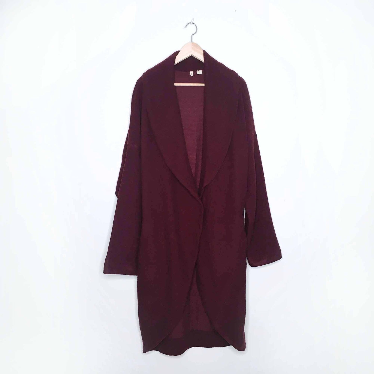 Moth Windsor boiled wool sweater cocoon coat - size xl