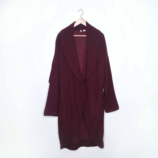 Moth Windsor boiled wool sweater cocoon coat - size xl