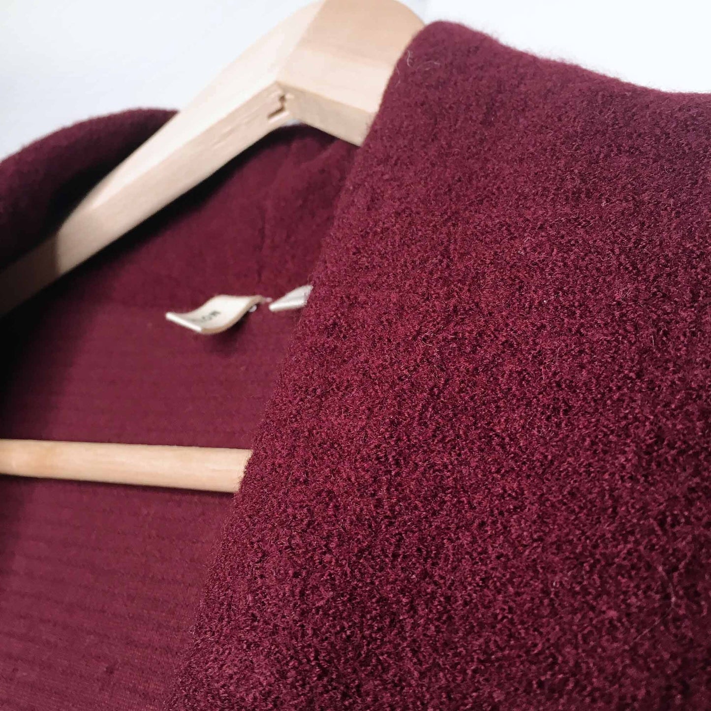 Moth Windsor boiled wool sweater cocoon coat - size xl