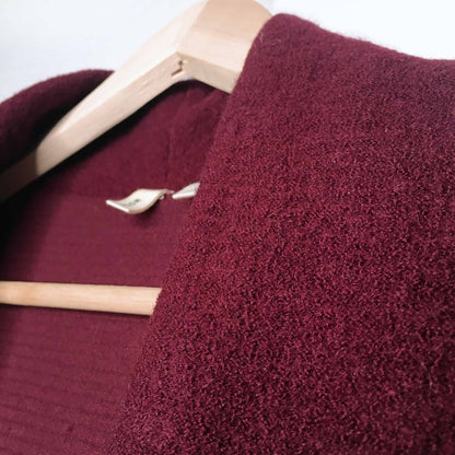 Moth Windsor boiled wool sweater cocoon coat - size xl