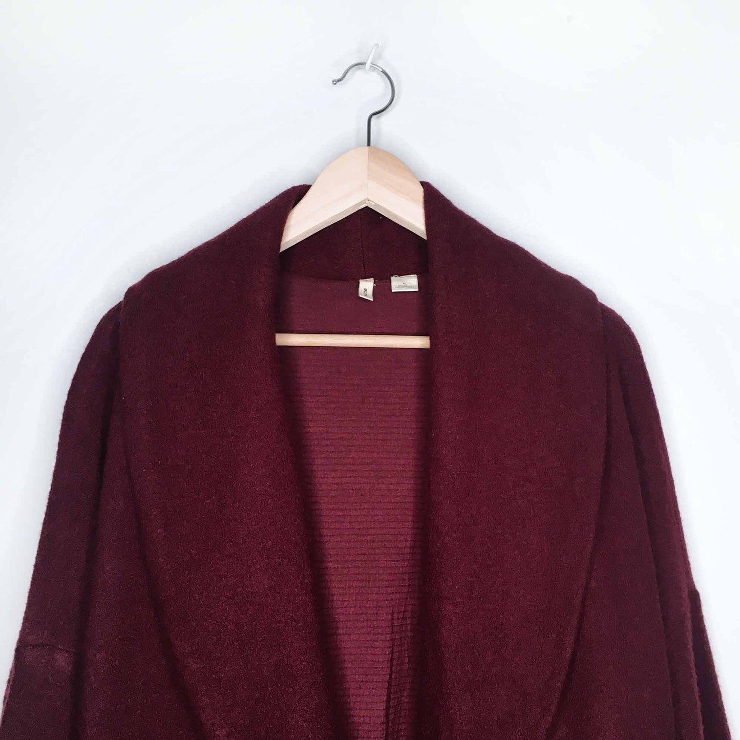 Moth Windsor boiled wool sweater cocoon coat - size xl