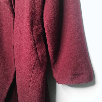 Moth Windsor boiled wool sweater cocoon coat - size xl