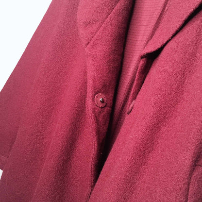 Moth Windsor boiled wool sweater cocoon coat - size xl