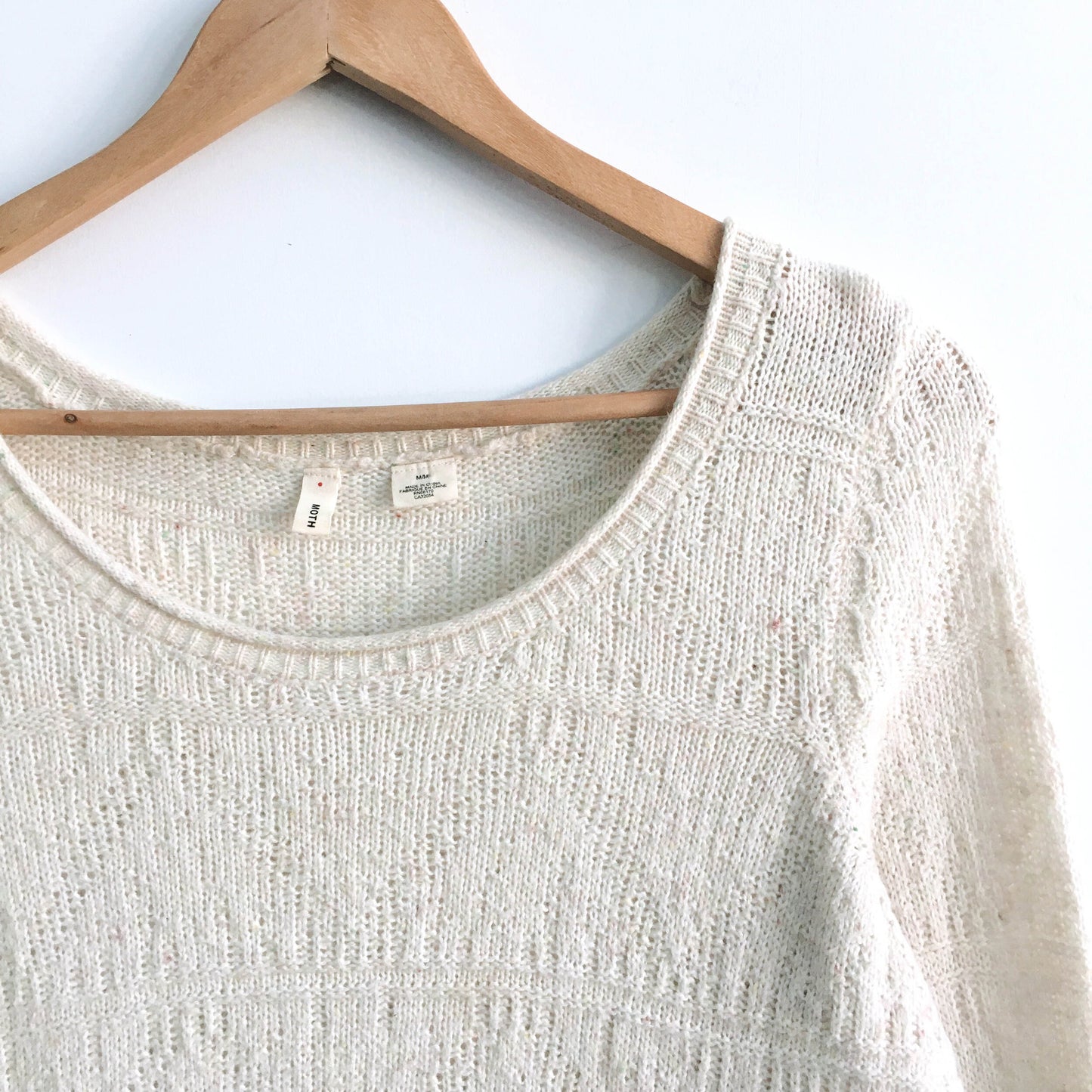 Moth fringe hem sweater - size Medium