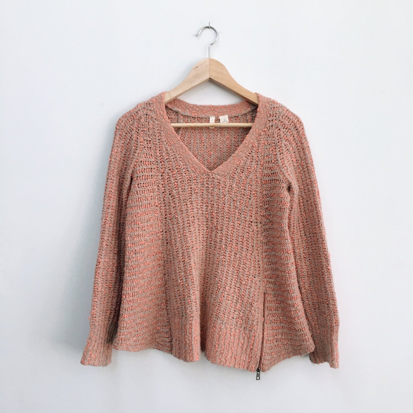Moth zipped stitch pullover - size xs
