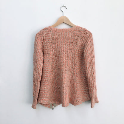 Moth zipped stitch pullover - size xs