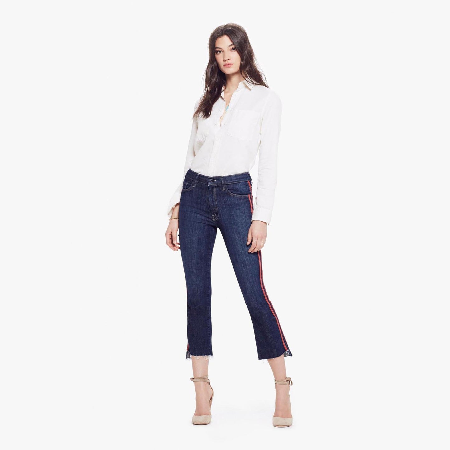 Mother Insider Crop Step Fray in Speed Racer - size 28
