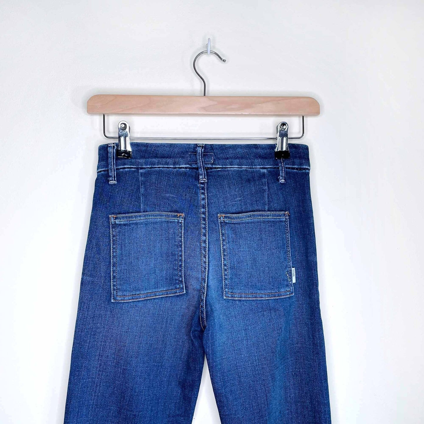 mother the drama 'cry of a peacock' wide leg jeans - size 25