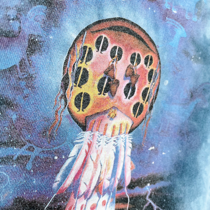 the mountain 2000's dream catcher cropped tie dye tee - size small