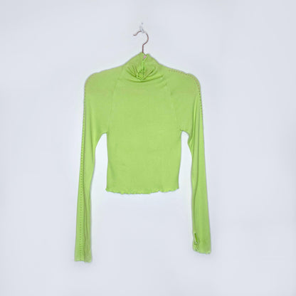 free people movement ribbed mockneck long sleeve top - size xs