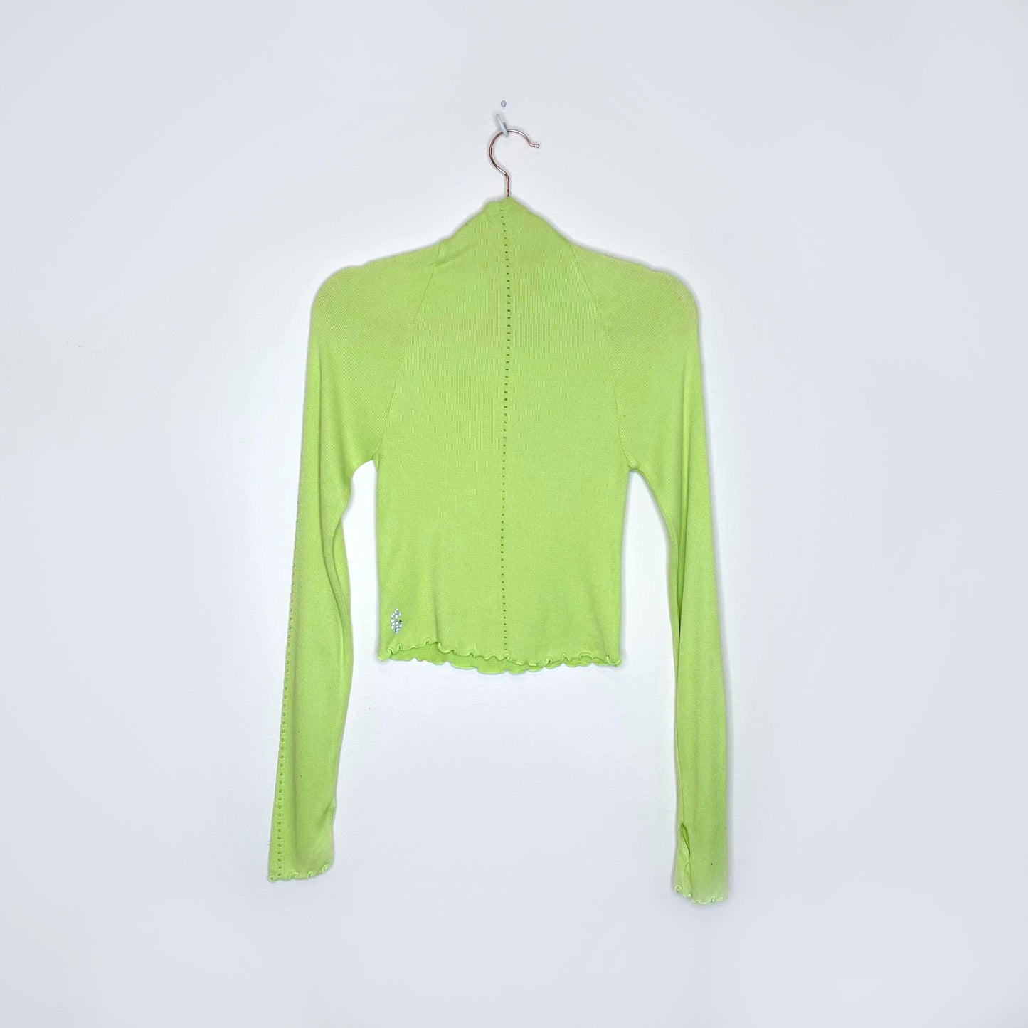 free people movement ribbed mockneck long sleeve top - size xs