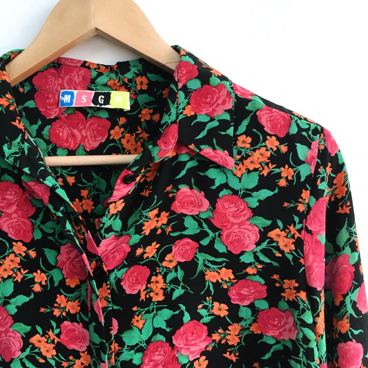 MSGM Silk Floral Buttondown - size Medium