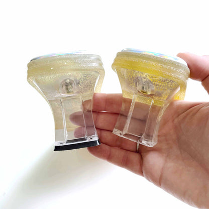 vintage mudd 90's mambo clear holographic heels - size 6