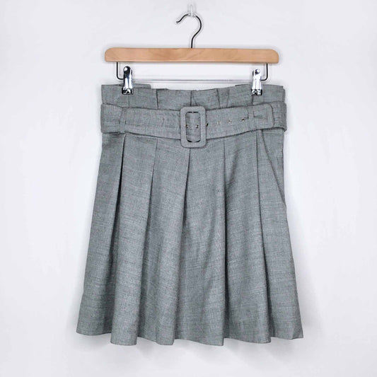 matthew williamson wool pleated mini skirt - size 8