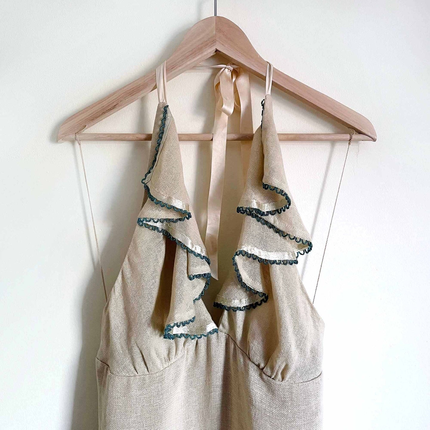 Vintage Nanette Lepore linen halter dress - size 10