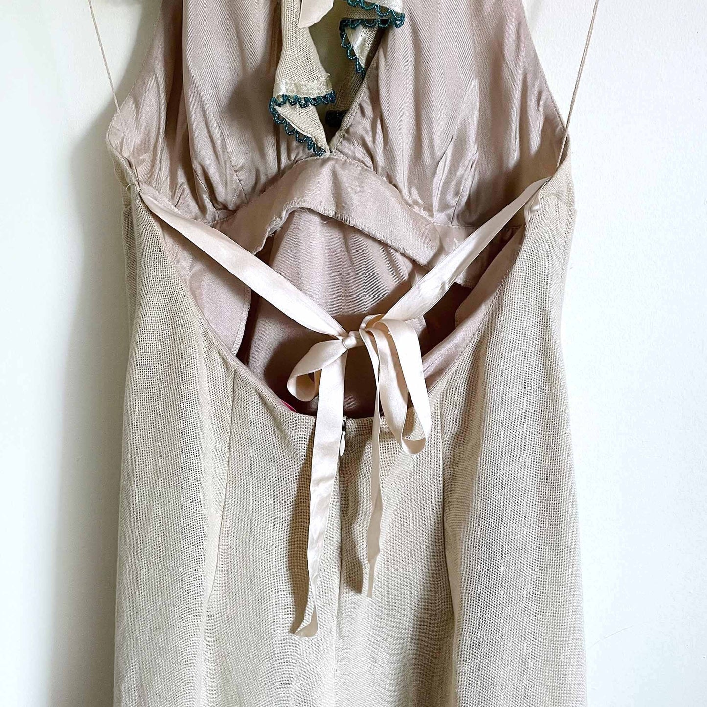 Vintage Nanette Lepore linen halter dress - size 10