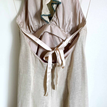 Vintage Nanette Lepore linen halter dress - size 10