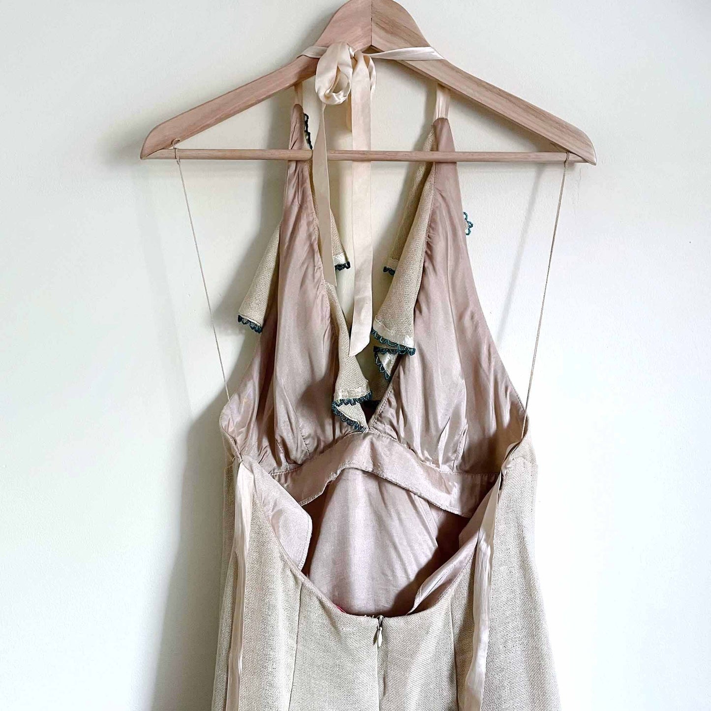 Vintage Nanette Lepore linen halter dress - size 10