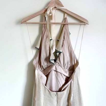 Vintage Nanette Lepore linen halter dress - size 10