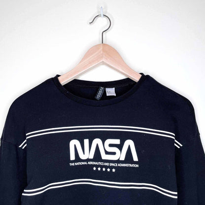 H&amp;M Nasa cropped long sleeve t-shirt - size xs