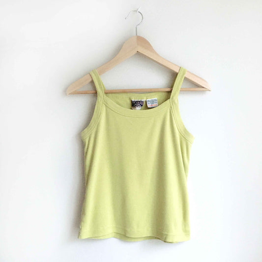 cintage nevada yellow ribbed tank - size small
