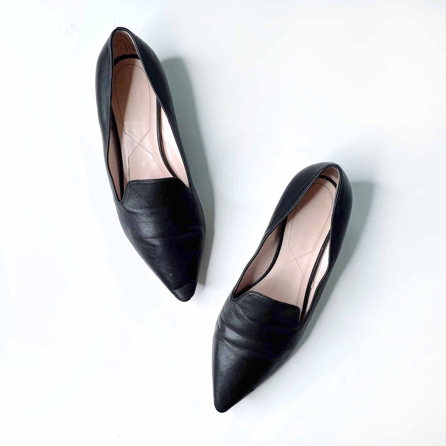nicholas kirkwood black leather pearl casati loafers - size 35