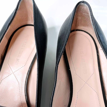 nicholas kirkwood black leather pearl casati loafers - size 35