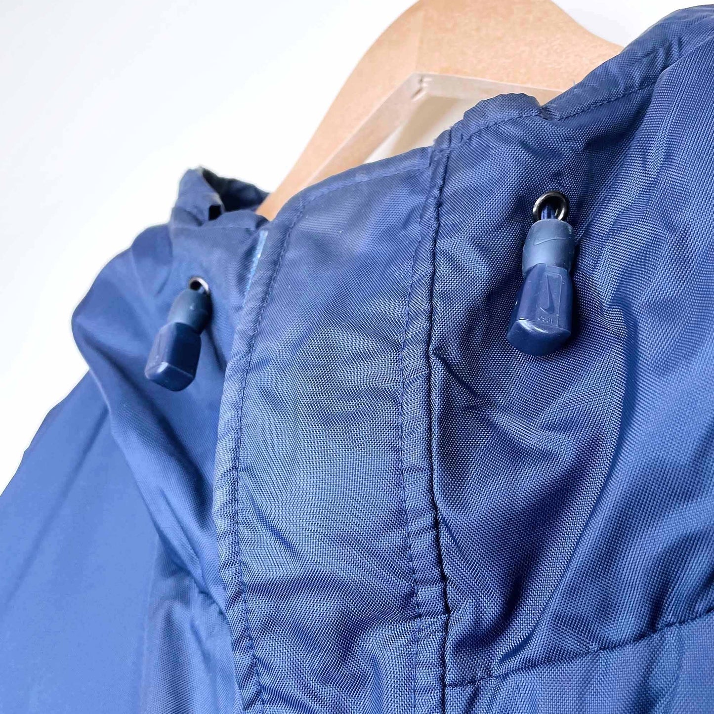 vintage nike small swoosh fleece lined parka - size large