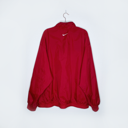vintage 90s nike 1/2 zip windbreaker small swoosh - size xl