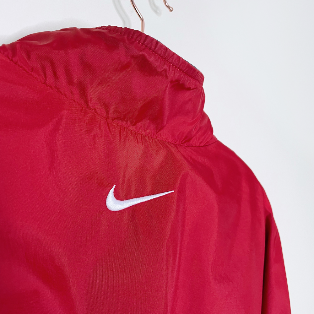 vintage 90s nike 1/2 zip windbreaker small swoosh - size xl