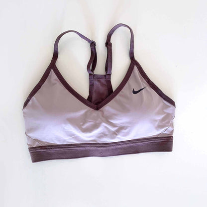 nike purple dri-fit padded sports bra - size small