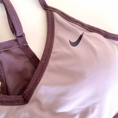 nike purple dri-fit padded sports bra - size small