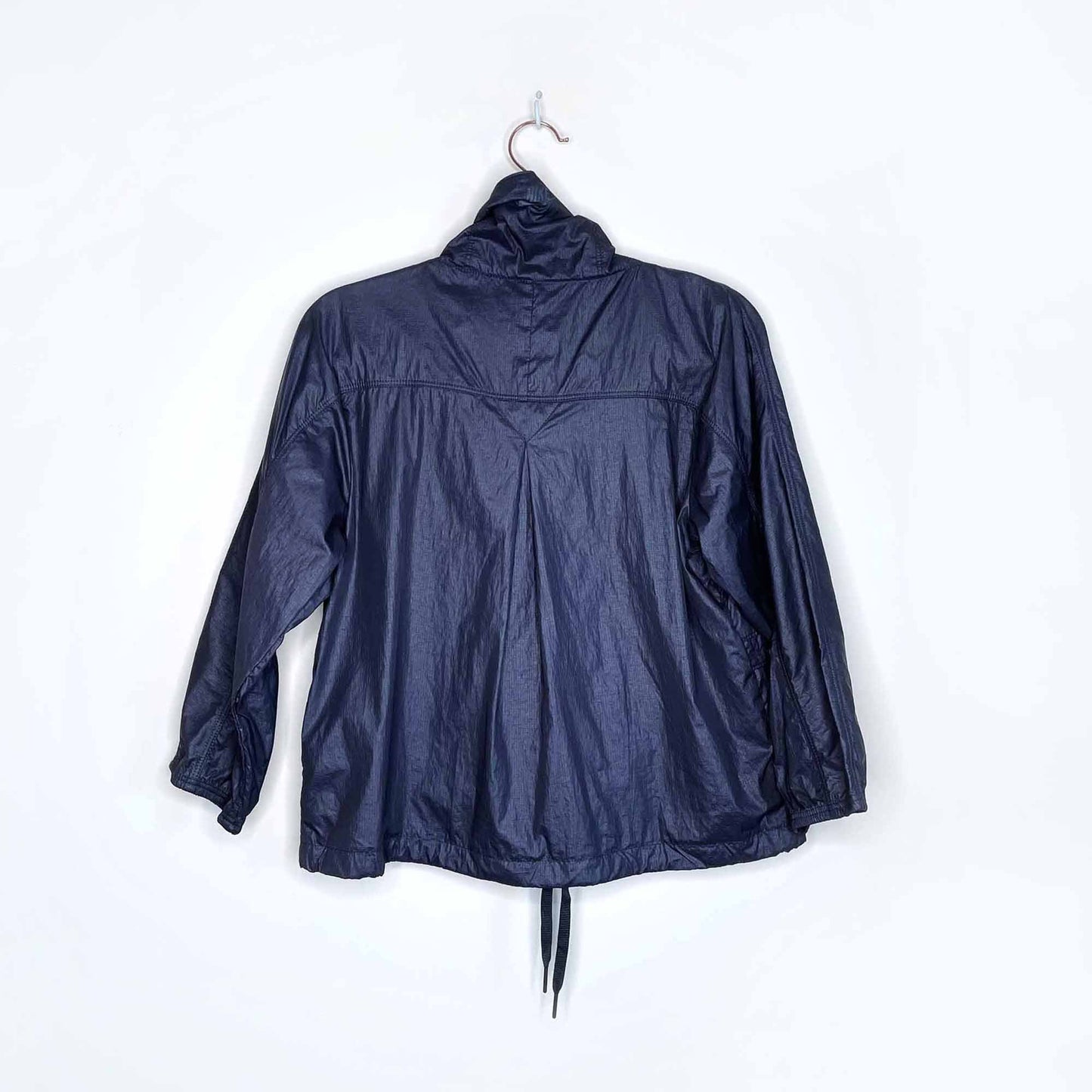 nwt nike grey packable popover 1/2 zip windbreaker - size small