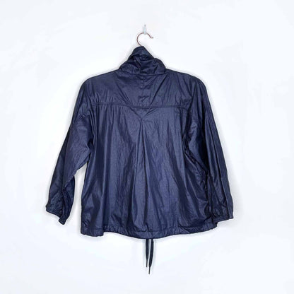 nwt nike grey packable popover 1/2 zip windbreaker - size small