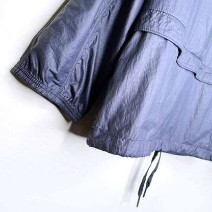 nwt nike grey packable popover 1/2 zip windbreaker - size small