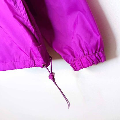 vintage 90's nike colourblock windbreaker with packable hood - size large