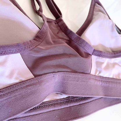 nike purple dri-fit padded sports bra - size small