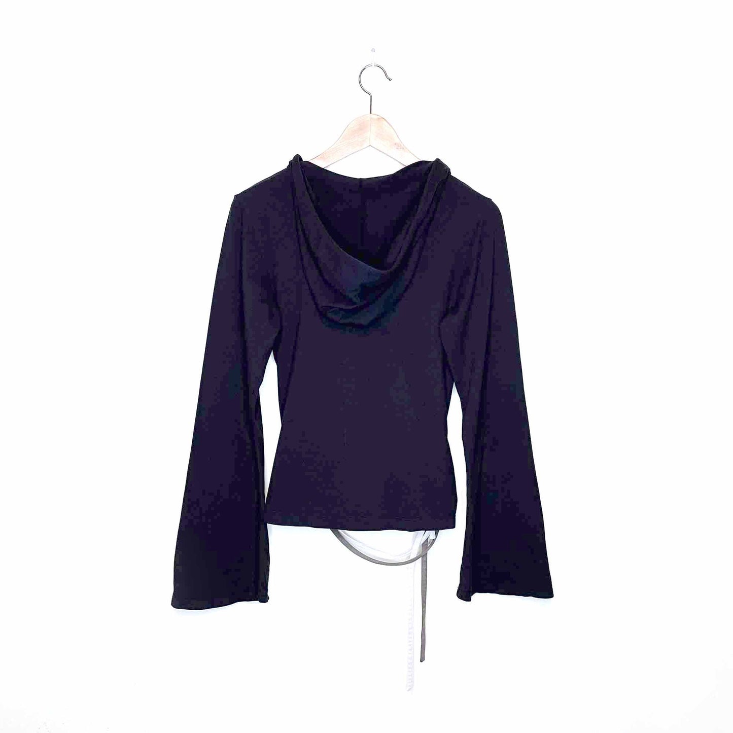 nike dri fit hooded wrap tie long sleeve ballet yoga top - size xl