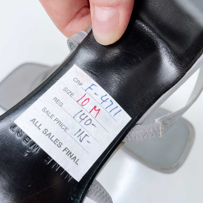 vintage nine west square toe strappy heeled sandals - size 10