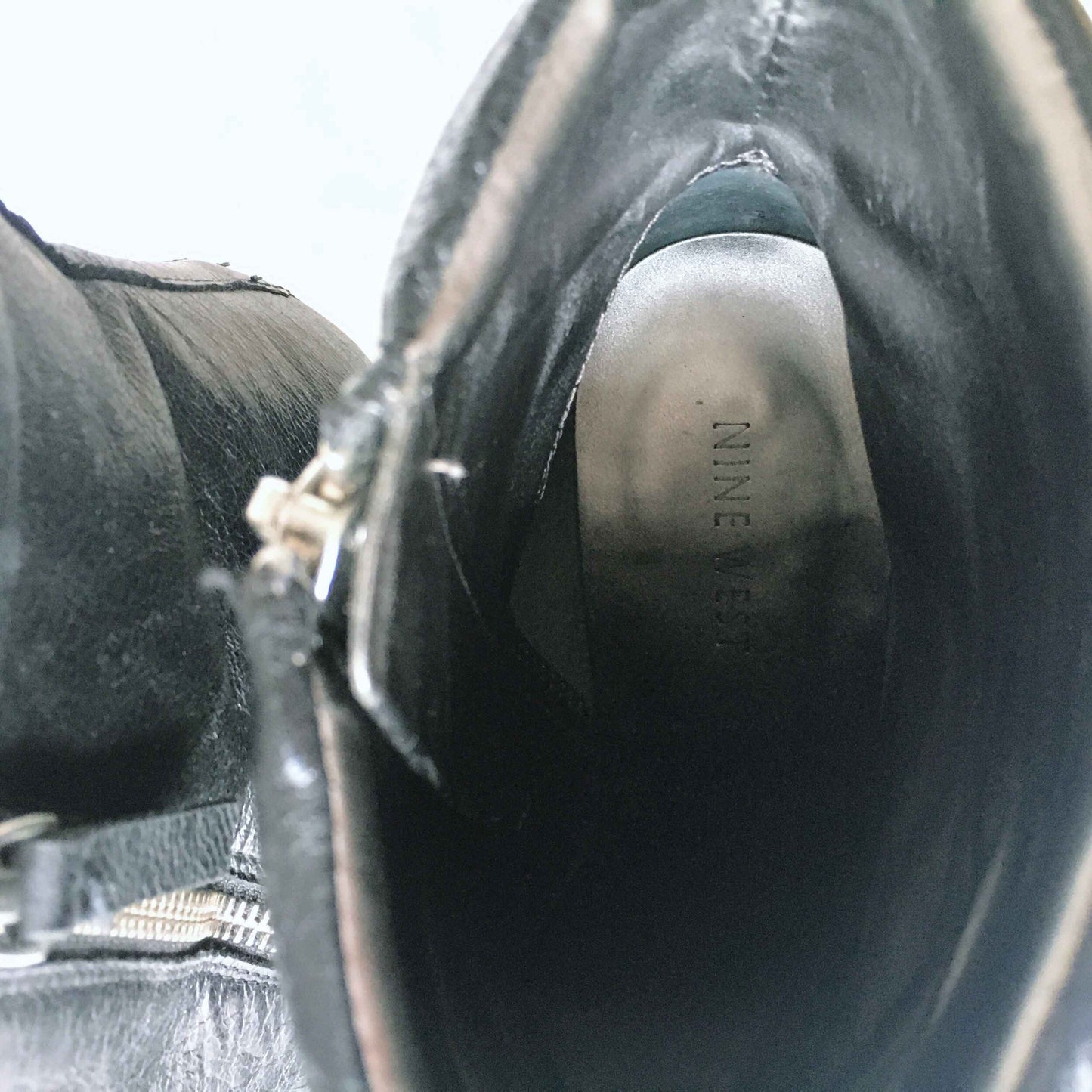 Nine West Pink top leather wedge bootie - size 8.5